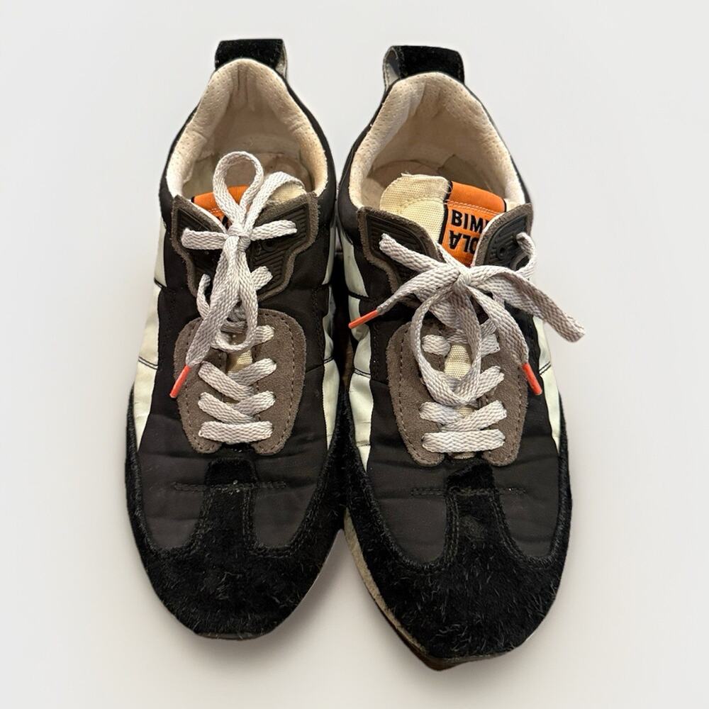 Bimba Y Lola Woman Black White Lace Up Sneakers Shoes Size 40 EUR